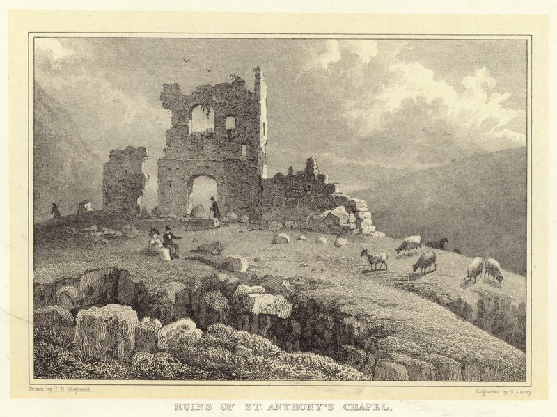 Aziz Anthony Şapeli Harabeleri (gravür) by Thomas Hosmer (after) Shepherd