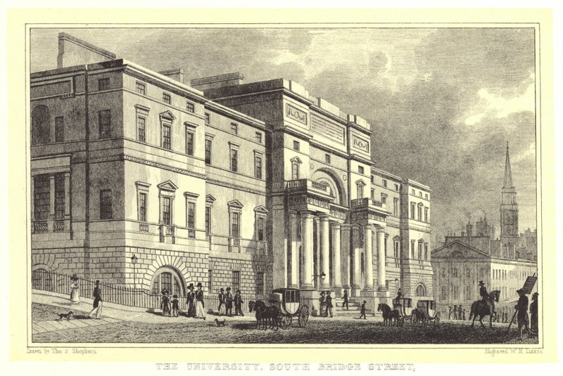 Üniversite, Güney Köprüsü Caddesi (gravür) by Thomas Hosmer (after) Shepherd