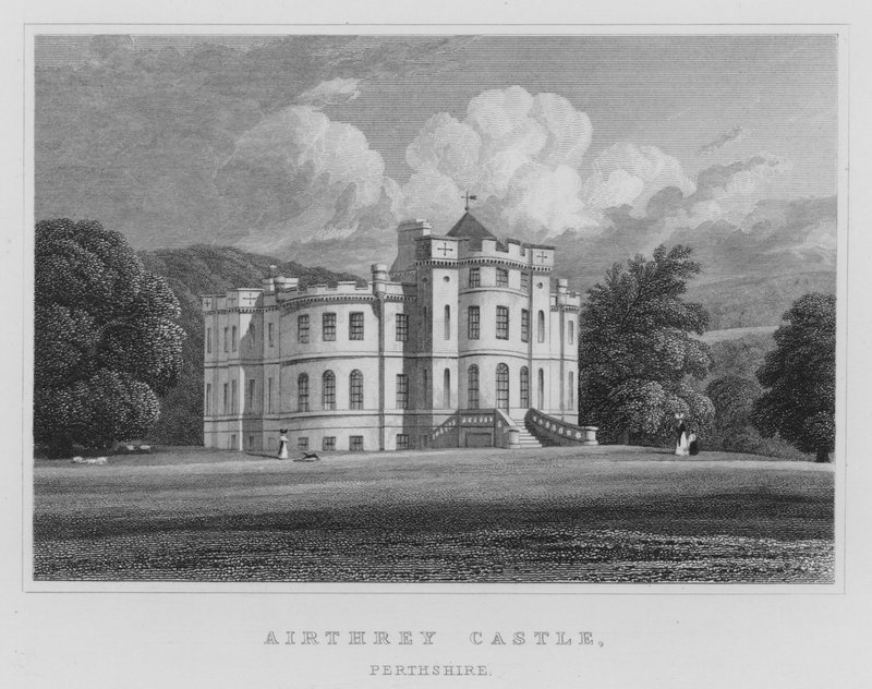 Airthrey Kalesi, Perthshire (gravür) by Thomas Hosmer Shepherd