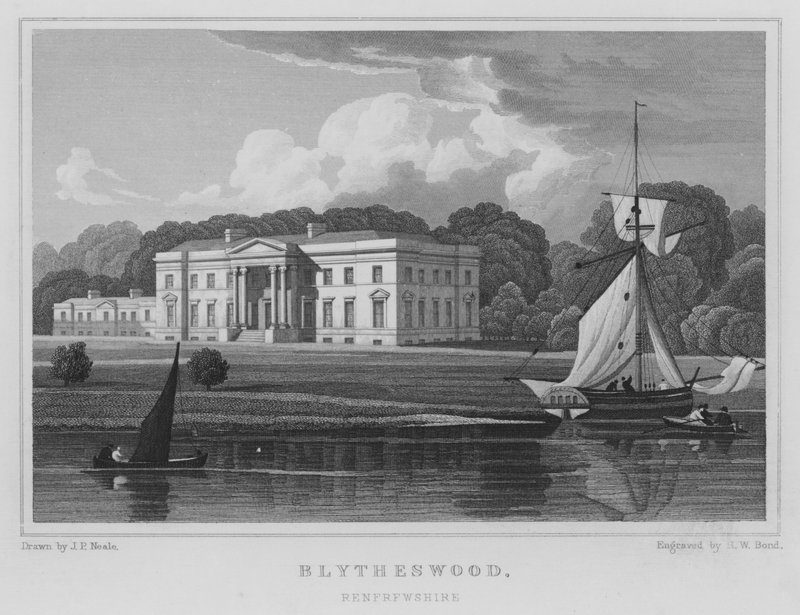 Blytheswood, Renfrewshire (gravür) by Thomas Hosmer Shepherd