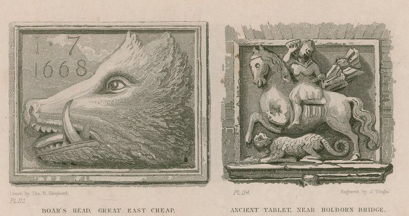 Domuz Kafası ve antik tablet by Thomas Hosmer Shepherd