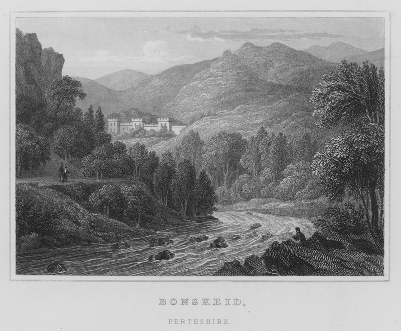 Bonskeid, Perthshire (gravür) by Thomas Hosmer Shepherd