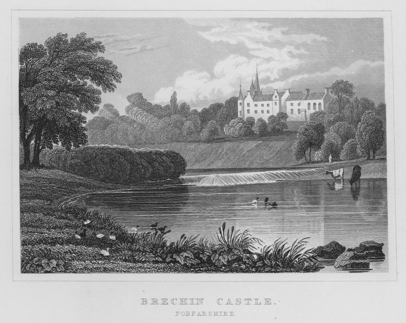 Brechin Kalesi, Forfarshire (gravür) by Thomas Hosmer Shepherd