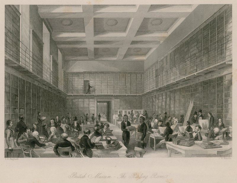 British Museum, Okuma Odası by Thomas Hosmer Shepherd