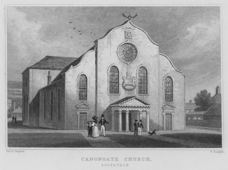 Canongate Kilisesi, Edinburgh (gravür) by Thomas Hosmer Shepherd