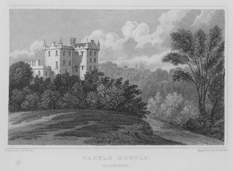 Castle Huntly, Perthshire (gravür) by Thomas Hosmer Shepherd