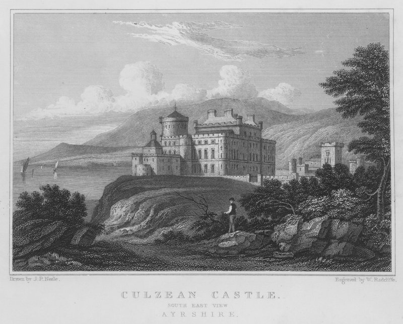 Culzean Kalesi, Güney Doğu Görünümü, Ayrshire (gravür) by Thomas Hosmer Shepherd