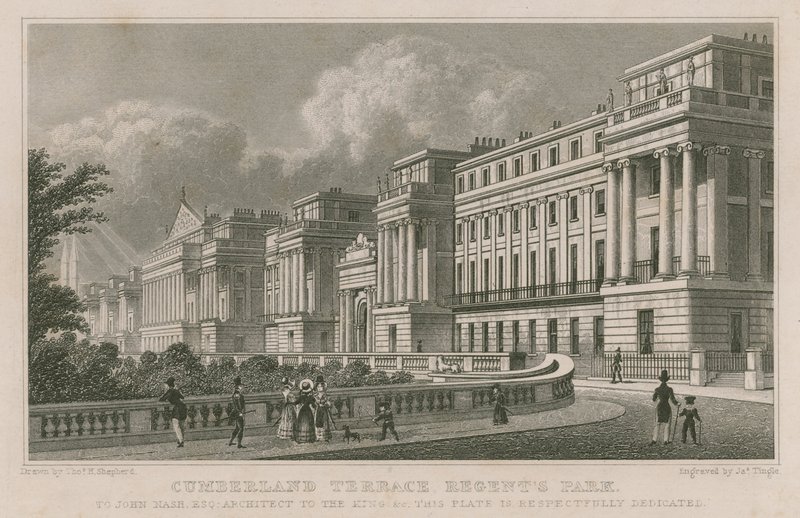 Cumberland Terrace, Regent's Park, Londra by Thomas Hosmer Shepherd