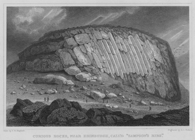 Edinburgh yakınlarındaki Curious Rocks, Sampson