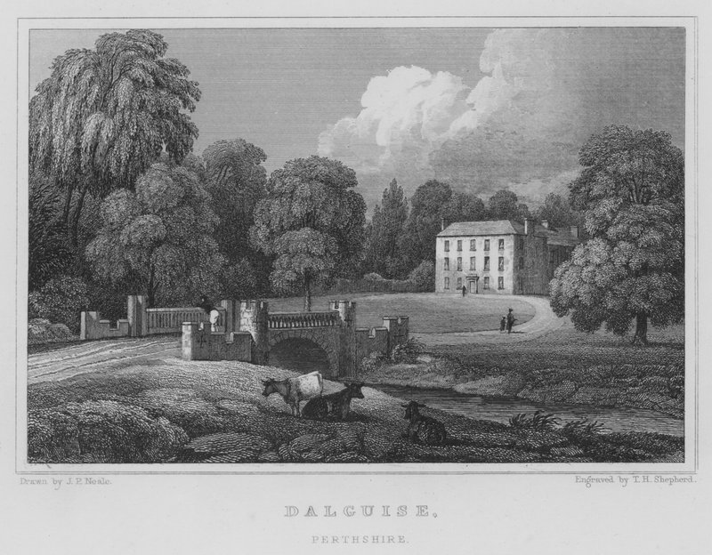Dalguise, Perthshire (gravür) by Thomas Hosmer Shepherd