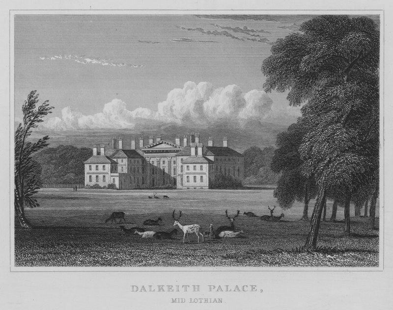 Dalkeith Sarayı, Orta Lothian (gravür) by Thomas Hosmer Shepherd