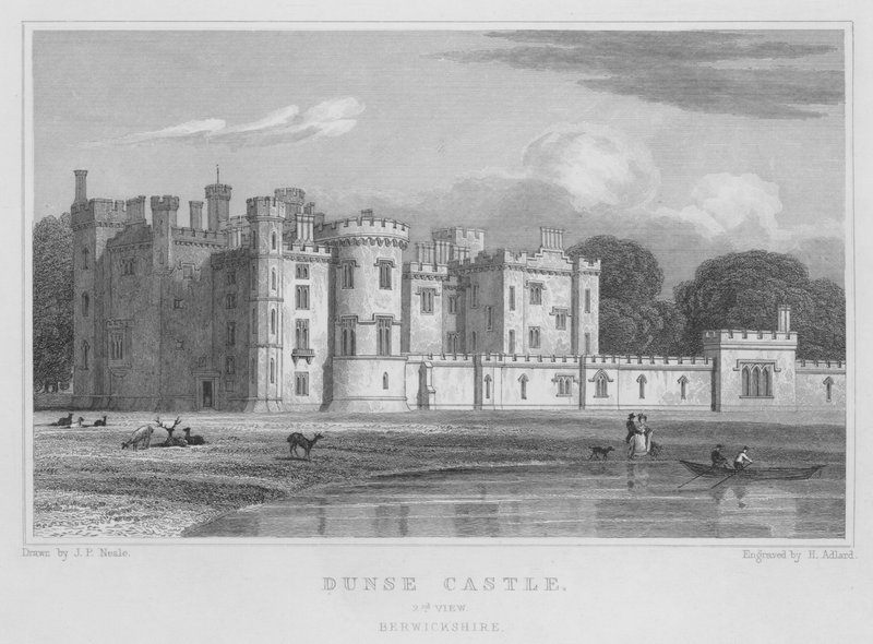 Dunse Kalesi, 2. Görünüm, Berwickshire (gravür) by Thomas Hosmer Shepherd