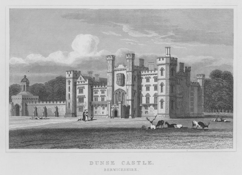 Dunse Kalesi, Berwickshire (gravür) by Thomas Hosmer Shepherd