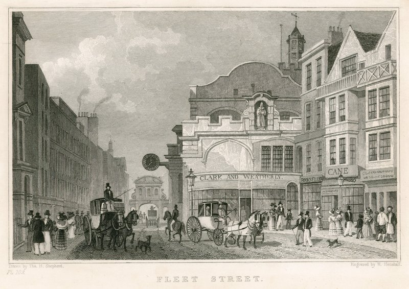 Fleet Street, Londra by Thomas Hosmer Shepherd