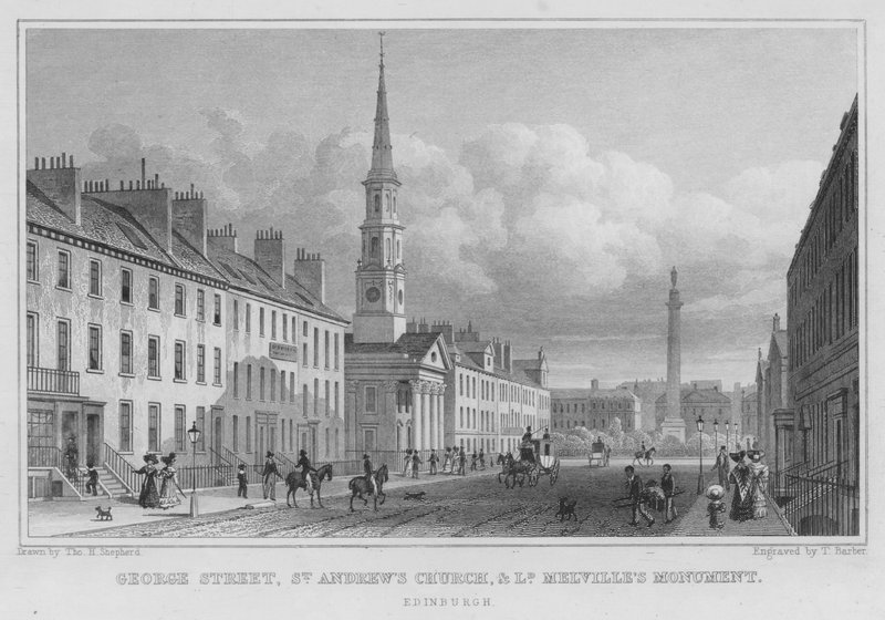 George Street, St Andrew Kilisesi ve Lord Melville