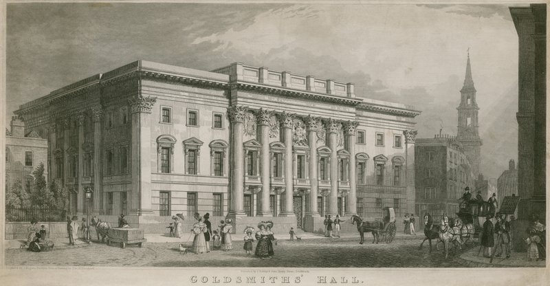 Goldsmith's Hall, Londra by Thomas Hosmer Shepherd