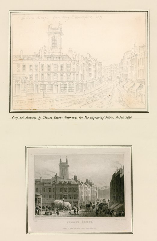 Holborn Köprüsü, Londra by Thomas Hosmer Shepherd