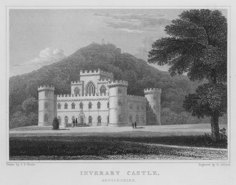 Inveraray Kalesi, Argyllshire (gravür) by Thomas Hosmer Shepherd