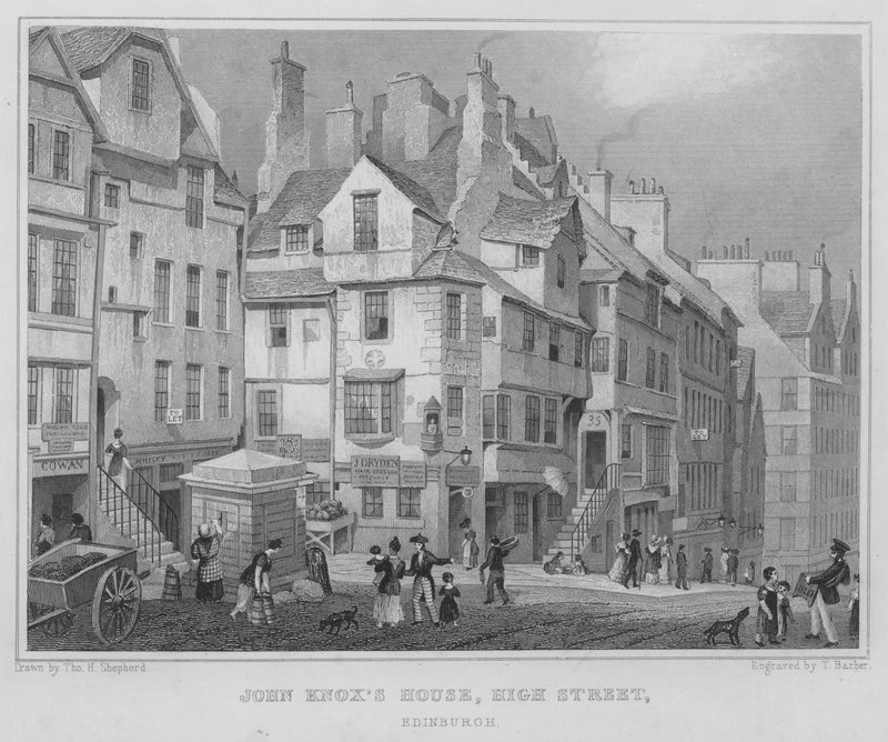 John Knox'un Evi, High Street, Edinburgh (gravür) by Thomas Hosmer Shepherd