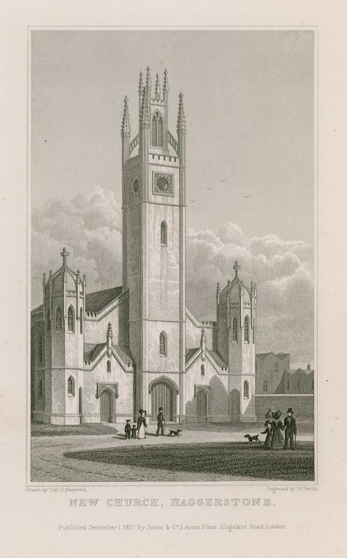Yeni Kilise, Haggerston by Thomas Hosmer Shepherd
