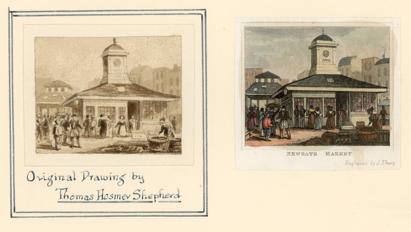 Newgate Pazarı by Thomas Hosmer Shepherd