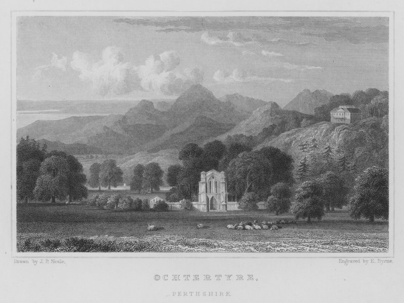 Ochtertyre, Perthshire (gravür) by Thomas Hosmer Shepherd