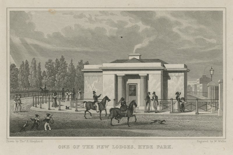 Yeni localardan biri, Hyde Park, Londra by Thomas Hosmer Shepherd