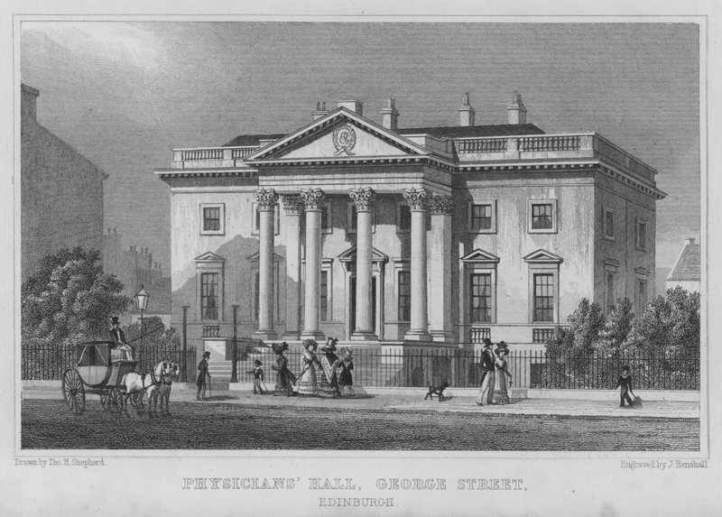 Doktorlar Salonu, George Street, Edinburgh (gravür) by Thomas Hosmer Shepherd