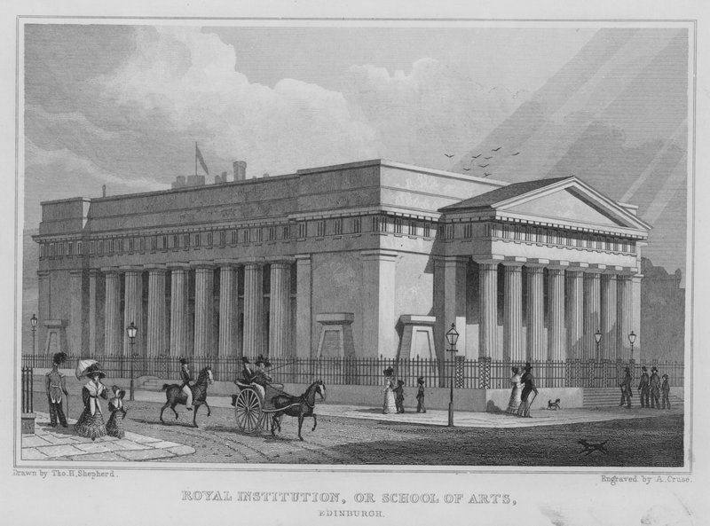 Kraliyet Enstitüsü veya Sanat Okulu, Edinburgh (gravür) by Thomas Hosmer Shepherd