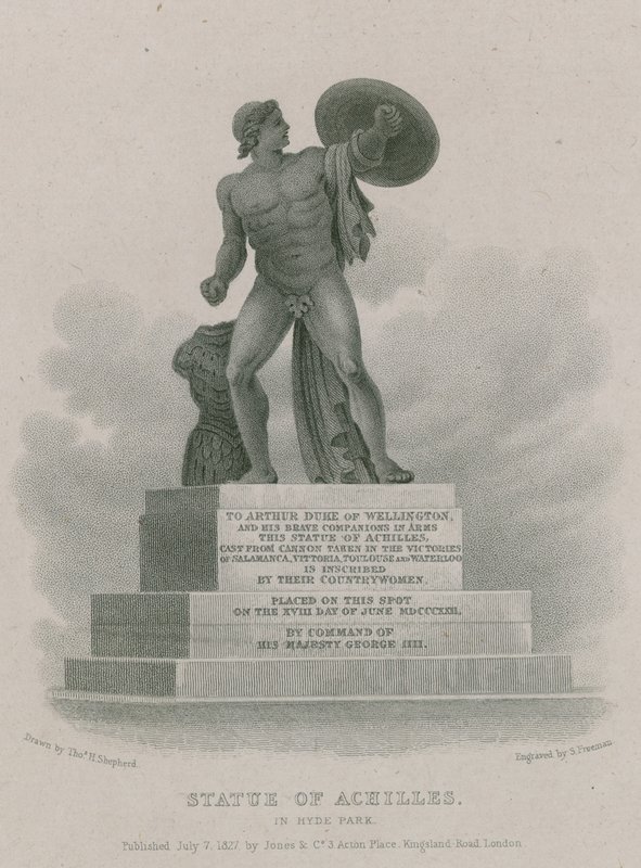 Aşil Heykeli, Hyde Park, Londra by Thomas Hosmer Shepherd