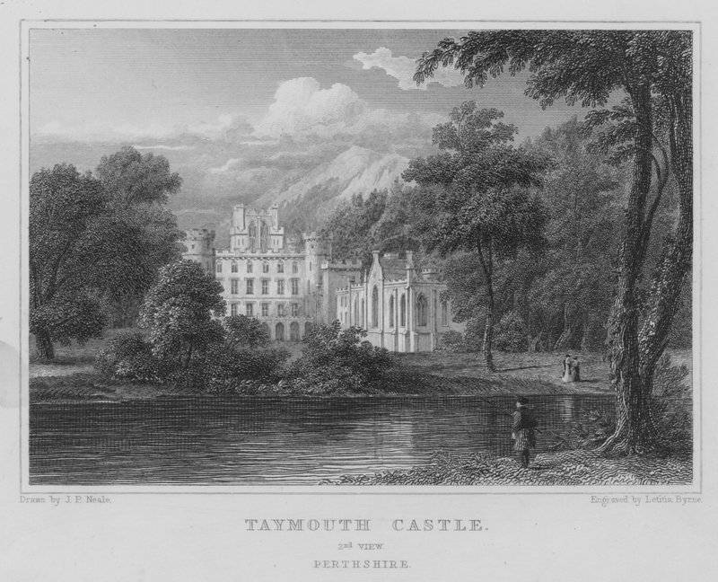 Taymouth Kalesi, 2. Görünüm, Perthshire (gravür) by Thomas Hosmer Shepherd