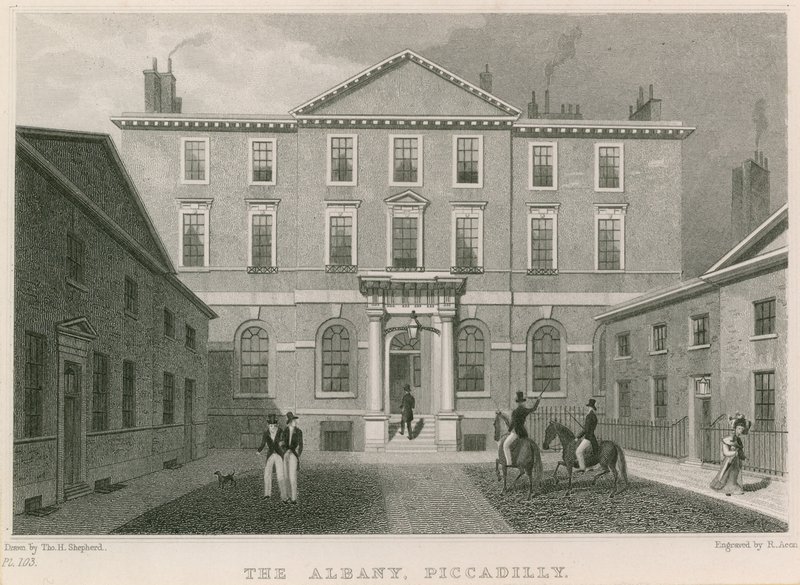 Albany, Piccadilly, Londra by Thomas Hosmer Shepherd