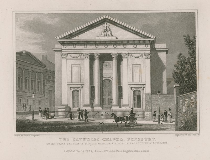 The Catholic chapel in Finsbury  by Thomas Hosmer Shepherd