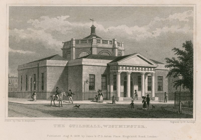 Guildhall, Westminster, Londra by Thomas Hosmer Shepherd