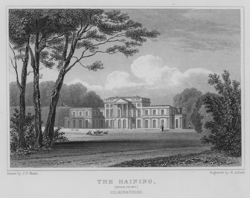 Haining, Kuzey Cephesi, Selkirkshire (gravür) by Thomas Hosmer Shepherd