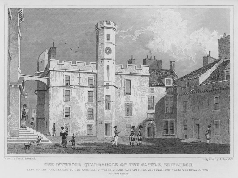Kalenin İç Dörtgeni, Edinburgh (gravür) by Thomas Hosmer Shepherd