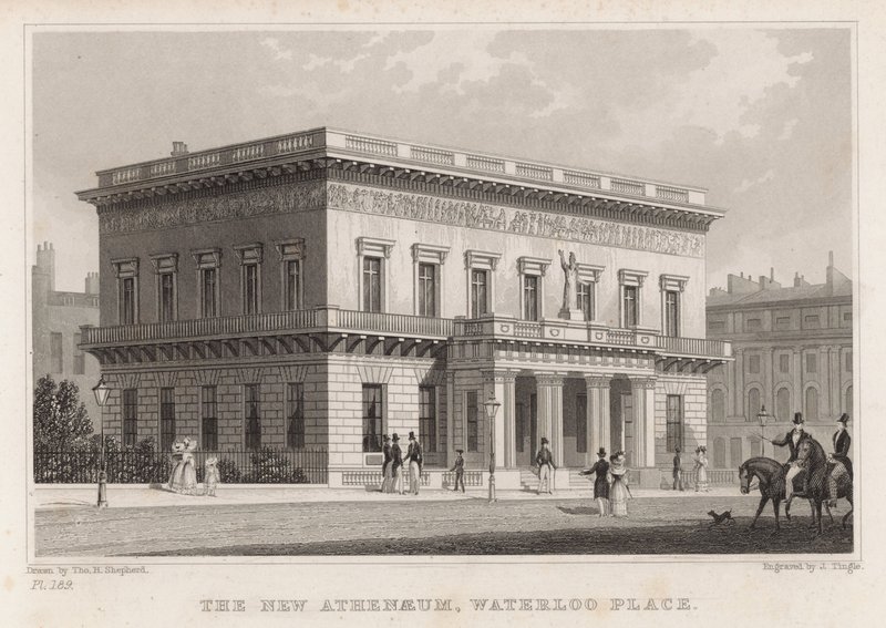 Yeni Athenaeum, Waterloo Place, Londra by Thomas Hosmer Shepherd