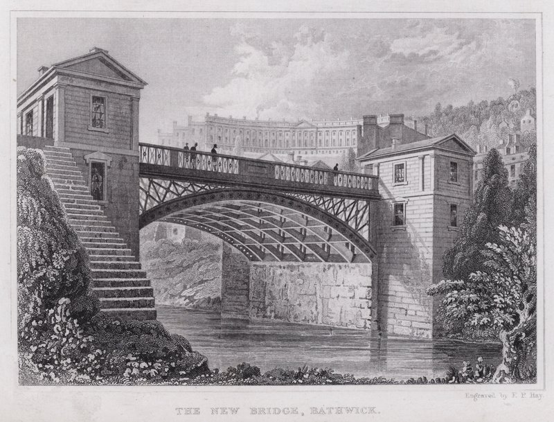 Yeni Köprü, Bathwick (gravür) by Thomas Hosmer Shepherd