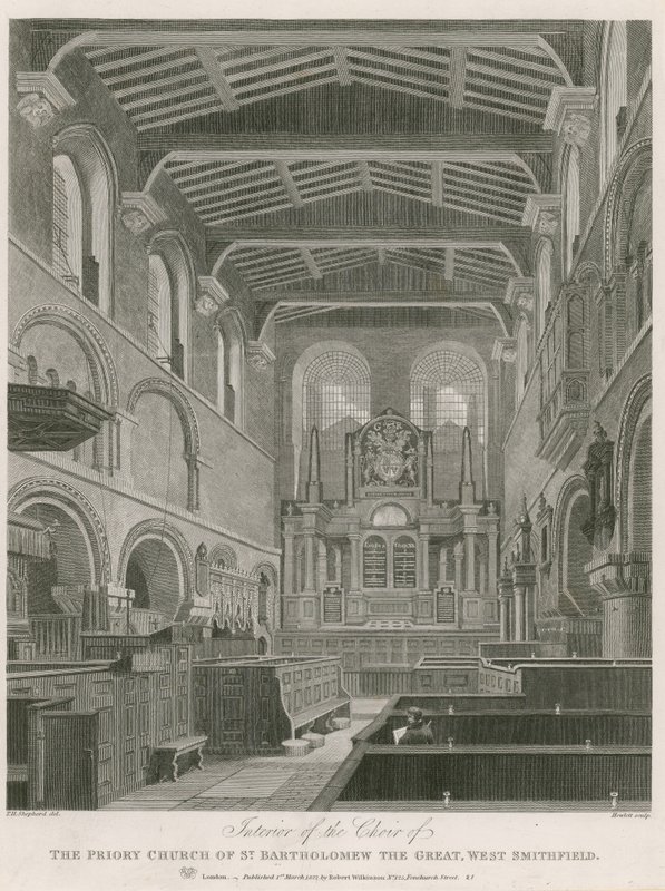 Büyük Aziz Bartholomew Manastırı Kilisesi, Batı Smithfield by Thomas Hosmer Shepherd