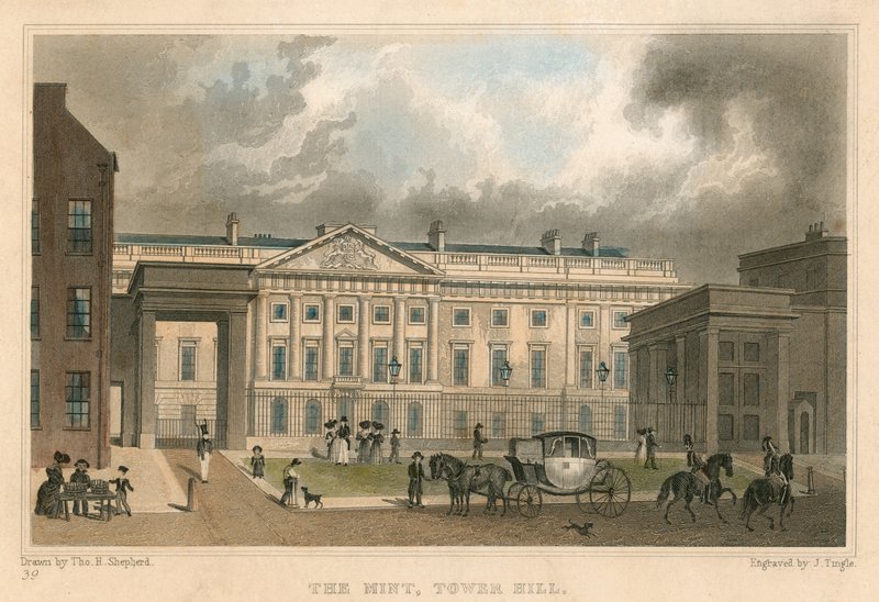 Kraliyet Darphanesi, Tower Hill, Londra by Thomas Hosmer Shepherd