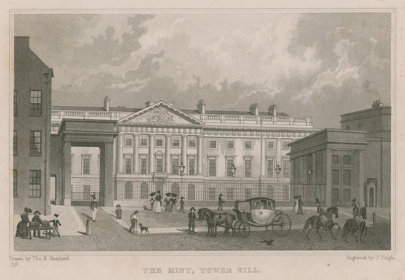 Kraliyet Darphanesi, Tower Hill, Londra by Thomas Hosmer Shepherd