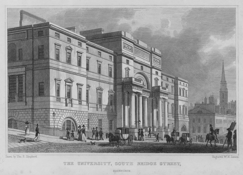 Üniversite, South Bridge Street, Edinburgh (gravür) by Thomas Hosmer Shepherd