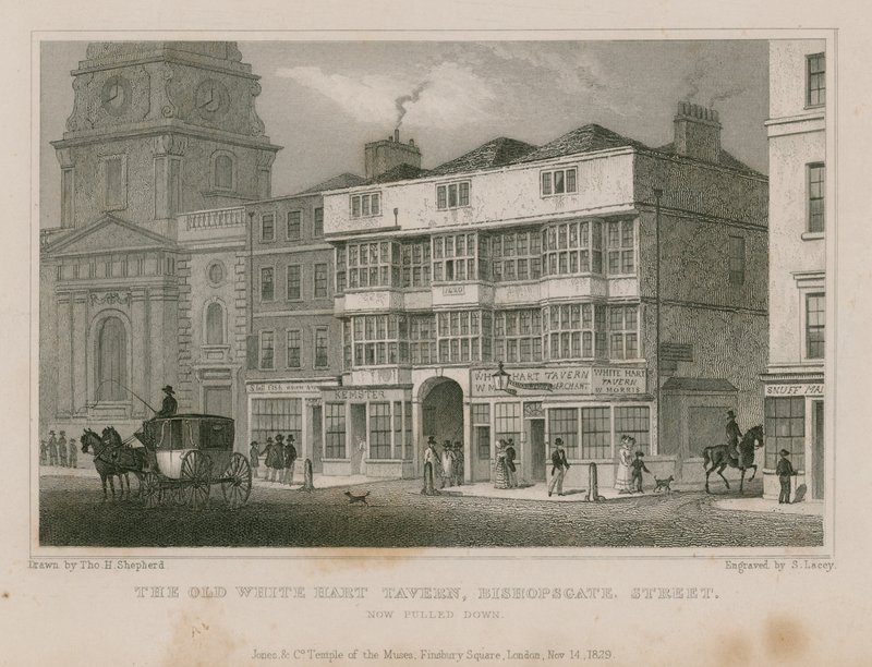 White Hart, Bishopsgate Caddesi by Thomas Hosmer Shepherd