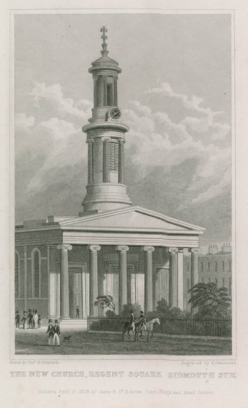 Yeni kilise, Regent Meydanı, Sidmouth Caddesi by Thomas Hosmer Shepherd