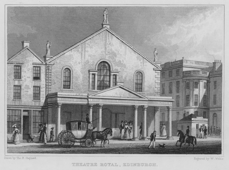 Kraliyet Tiyatrosu, Edinburgh (gravür) by Thomas Hosmer Shepherd