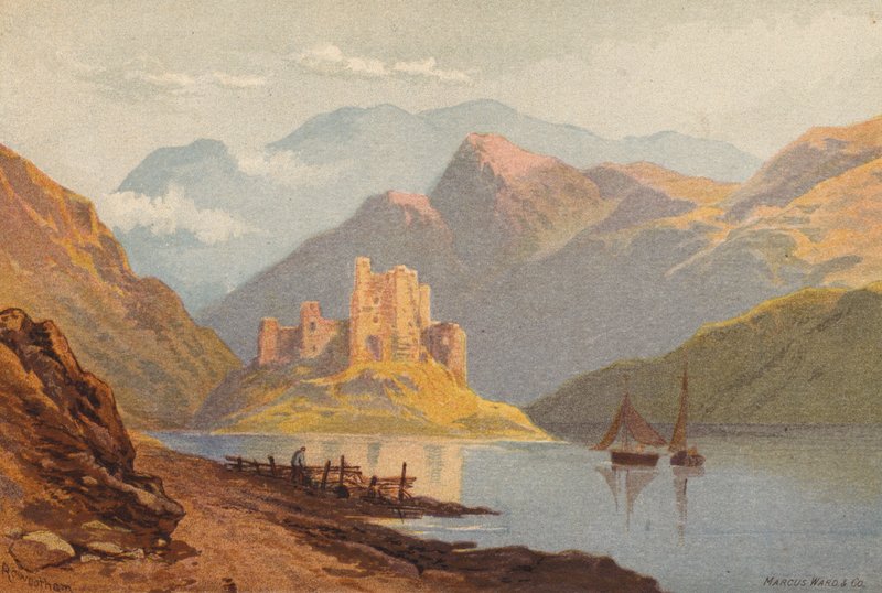 İskoçya, Eilean-Donan Kalesi (renkli taş) by Thomas Leeson the Elder Rowbotham