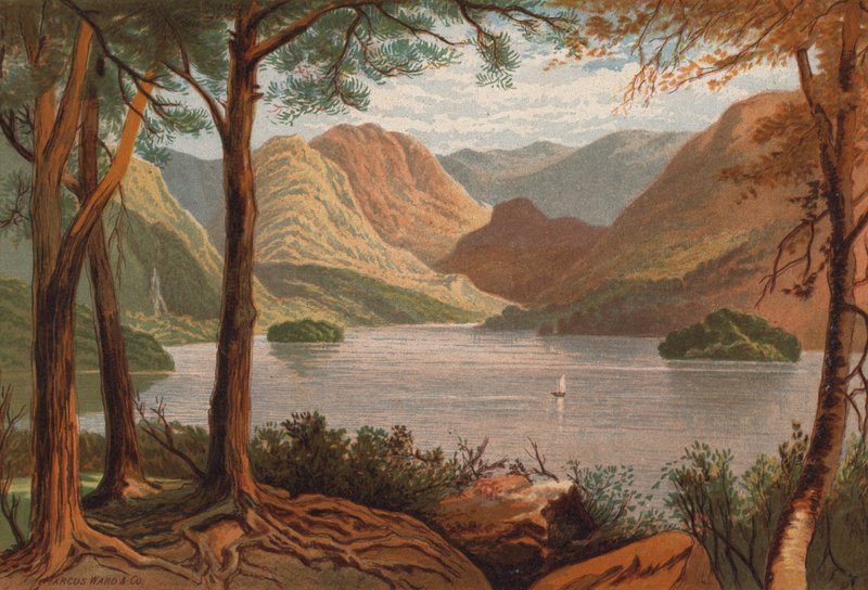 İngiliz Gölleri, Derwentwater (renkli taş) by Thomas Leeson the Elder Rowbotham