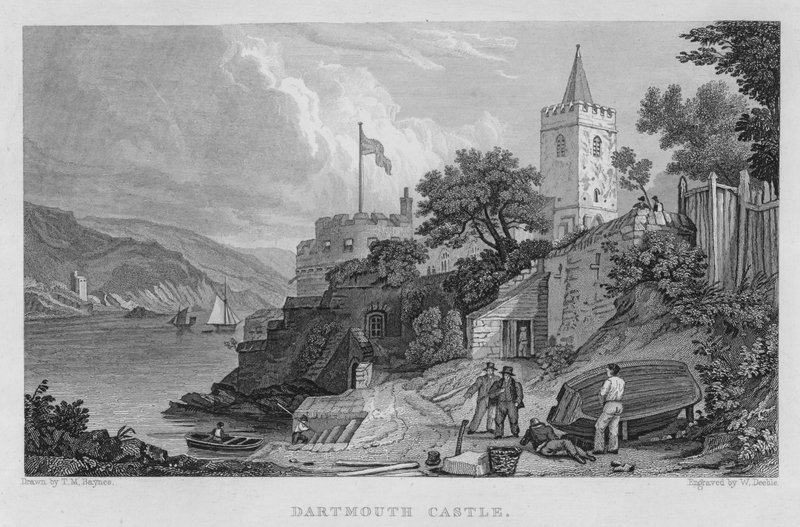 Dartmouth Kalesi (gravür) by Thomas Mann (after) Baynes