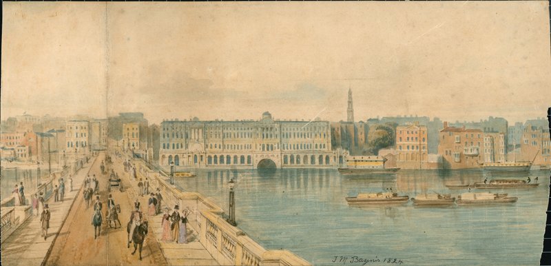 13 parça halinde Thames Nehri Panoraması, Kuzey Yakası by Thomas Mann Baynes