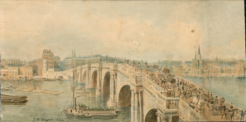 13 parça halinde Thames Nehri Panoraması, Kuzey Yakası by Thomas Mann Baynes